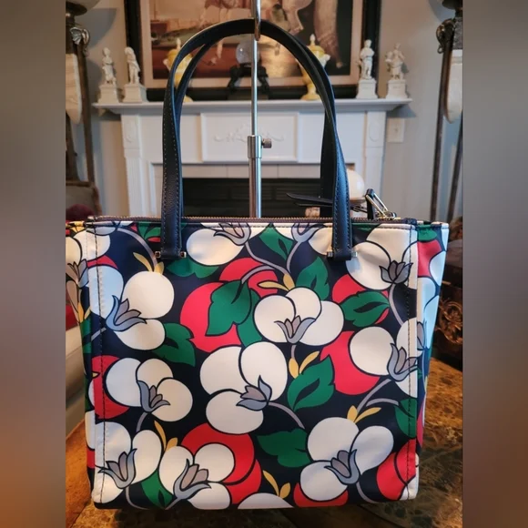 Kate Spade Navy Floral Tote Bag - Picture 2 of 11